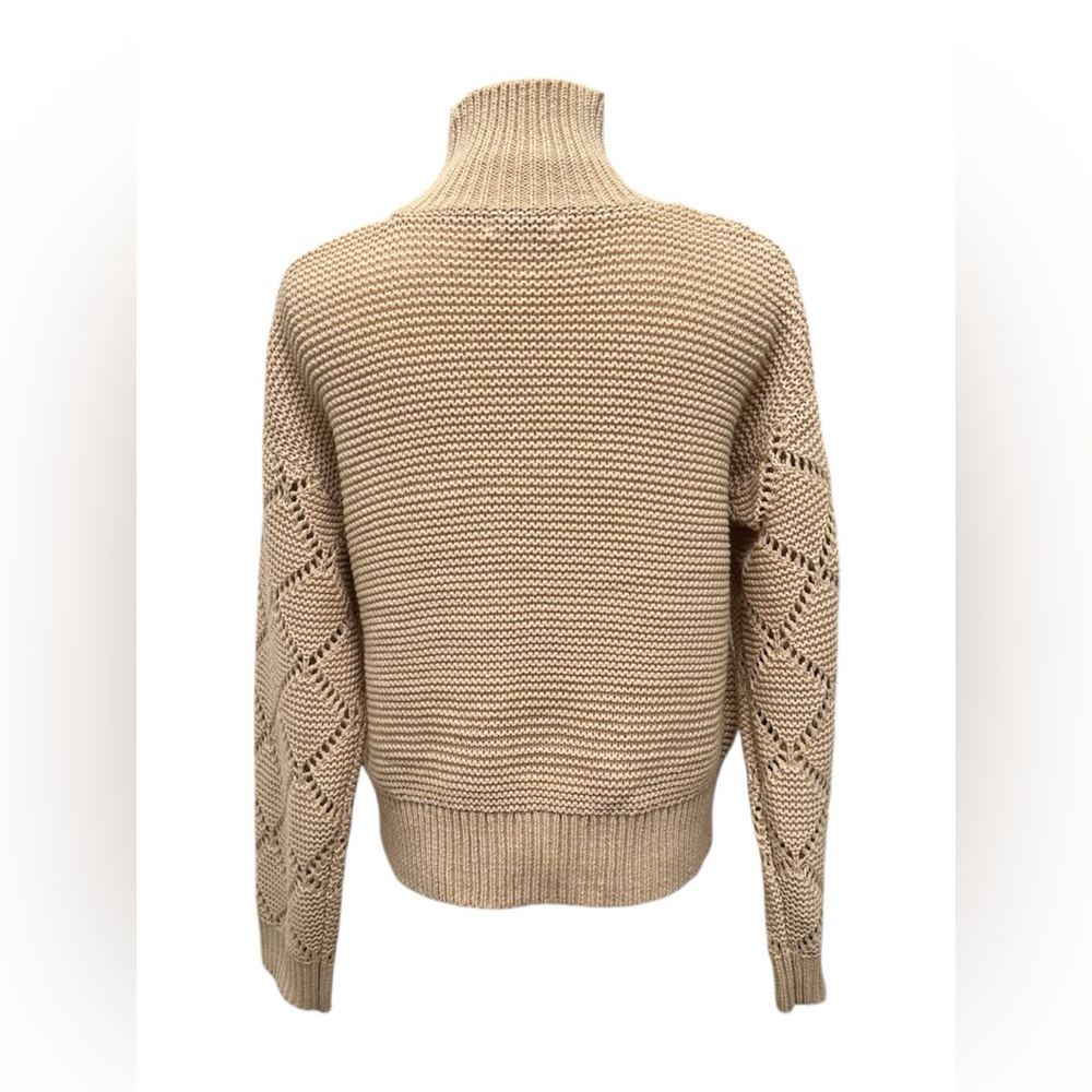 525 AMERICA Revolve Sweater Talia Mockneck Midweight Oat Women Size XS NWT - Picture 8 of 13